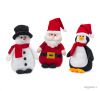 Figura 30cm. Papa Noel, m.nieve y pingüino, min.3