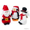 Figura 30cm.Papa Noel/m.nieve/pingüino 5croki-choc,min.3
