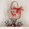Christmas felt bag with reindeer and 15 crokis
