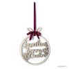 Customizable 2names wooden ball with ribbon to hang 20cm.ø