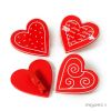 Pinza madera corazón rojo S.Valentín, 3stdo., min.9