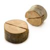 Marcasitios tronco madera Ø5cm.(variable) para tarjetas/fotos