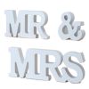 Set in legno bianco MR & MRS, 3 pezzi