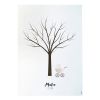 Picture to frame - tree with finger prints - beige