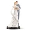 Cake topper married couple with bouquet 23cm