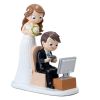 Pop & Fun caketopper bride, groom and video games, 21cm.