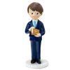 Cake topper Communion boy and Bible 17cm