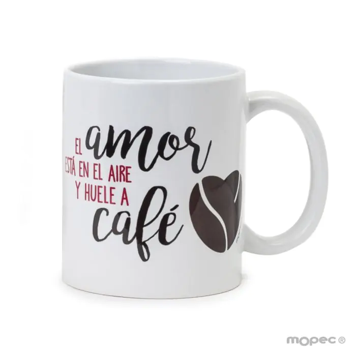 Hervir compañero Arenoso Taza cerámica El Amor...Olor de Café en caja regalo | Mopec