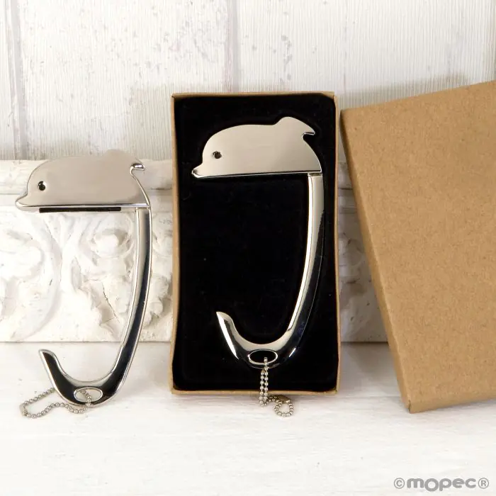 Porte-sac dauphin avec boîte cadeau 9x5cm