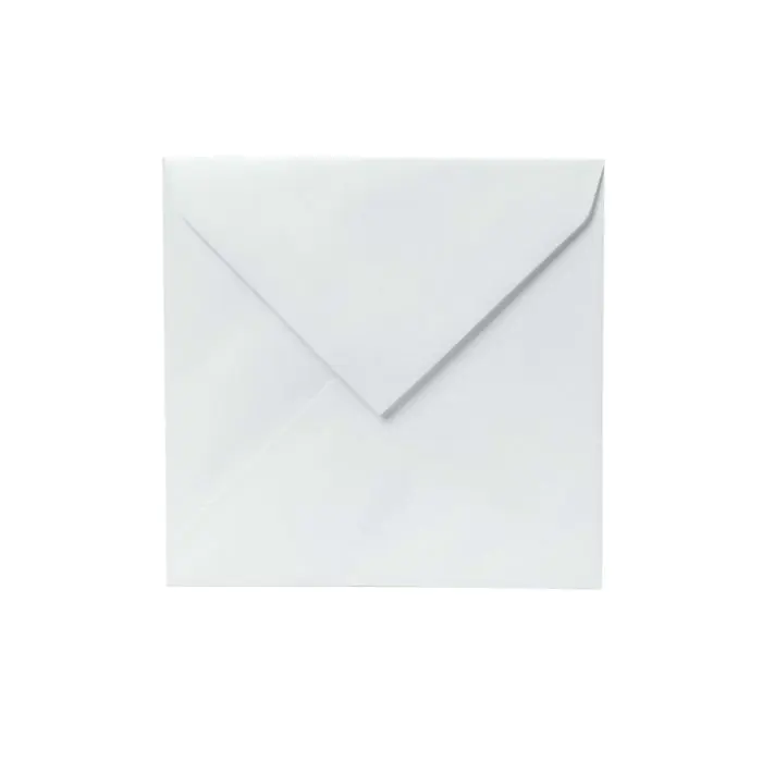 Enveloppe blanche lisse 120g, 14,5x14,5cm