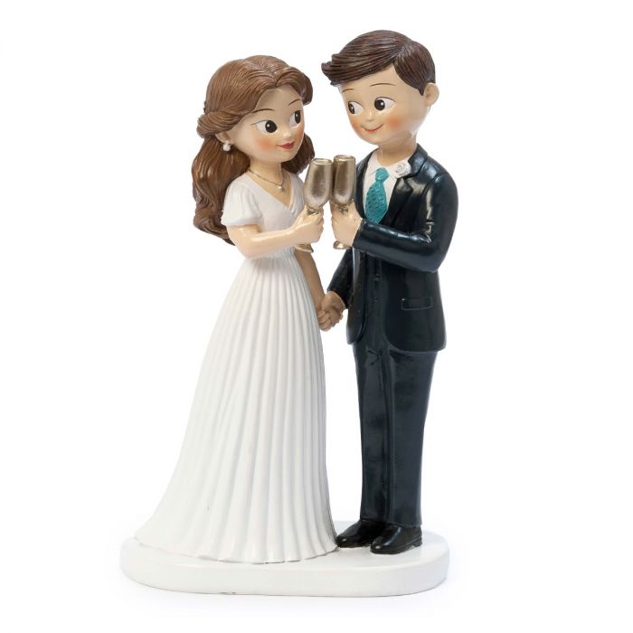 Mopec Brautpaar-Figuren – „Ja Oder Ja“ Design Für Die Hochzeitstorte