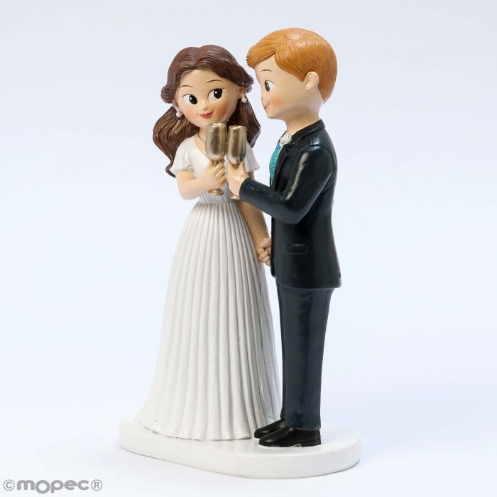 Mopec Brautpaar-Figuren – „Ja Oder Ja“ Design Für Die Hochzeitstorte