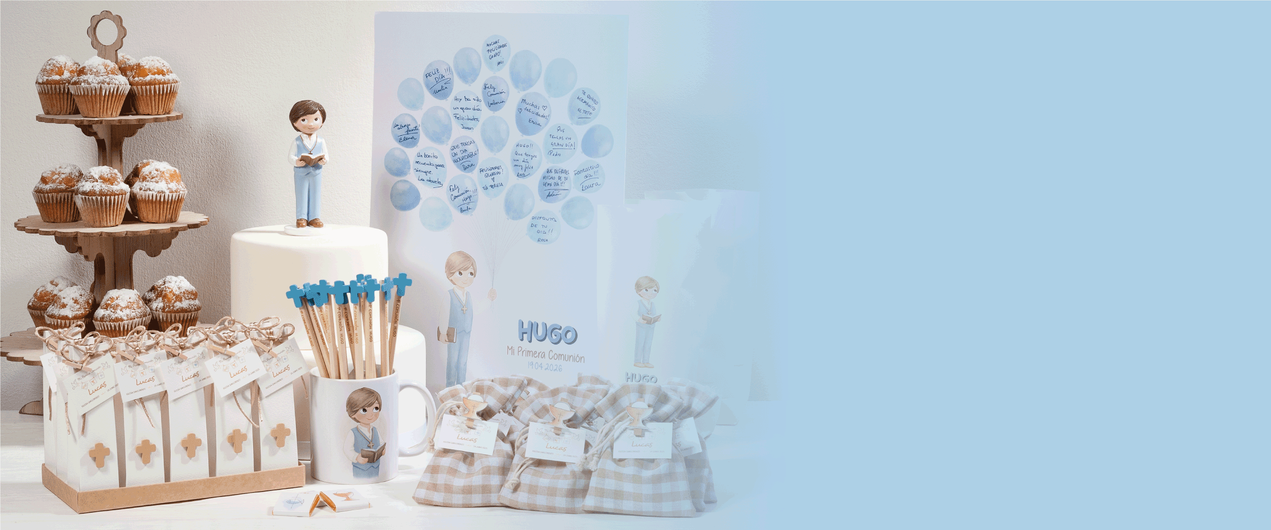 Favors and gifts for the first communion